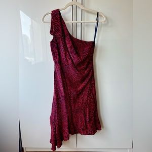 Club Monaco Silk Dress | One Shoulder | Asymmetrical Mermaid Bottom | Size 0